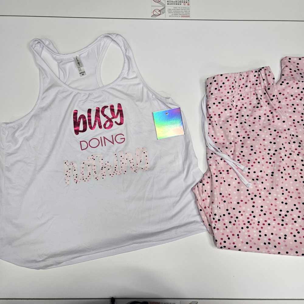French Affair Tank Top and Pink Polka Dot PJ Set